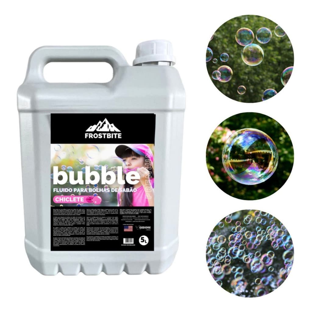 Líquido para Máquina de Bolhas Bolinhas de Sabão Fluído Perfumado Bubble Soap Alto Rendimento 5L