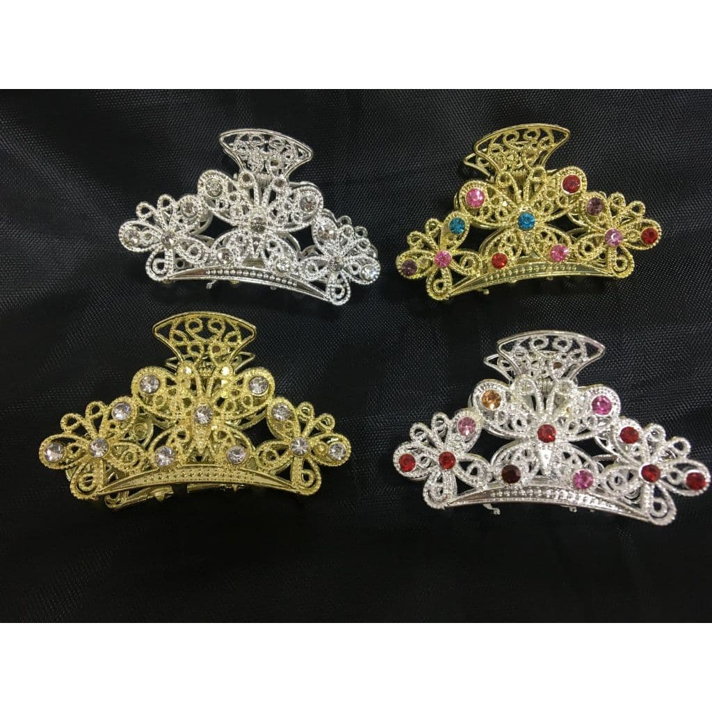 PRESILHA MÉDIA DE BORBOLETA COM STRASS
