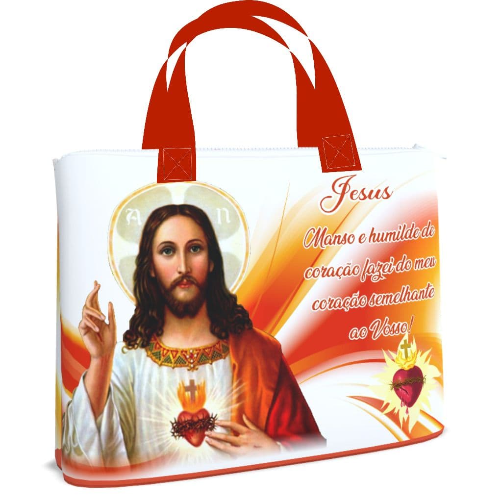 Bolsa Sacola Pasta Ecobag 45x35_sagrado Coração De Jesus