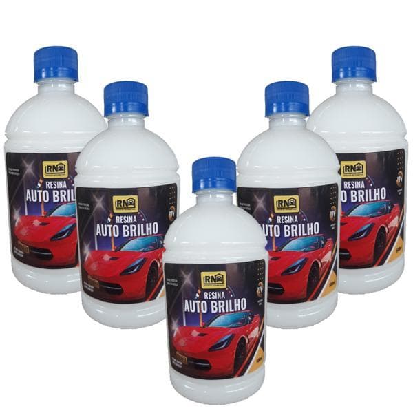 Kit 5 Cera De Carnaúba Automotiva Proteção Raio Uv + Brilho Intenso 500ml