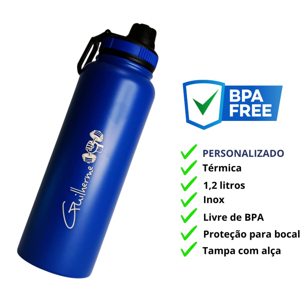 Garrafa Térmica Personalizada 1,2 litros - Água, Chá, Café