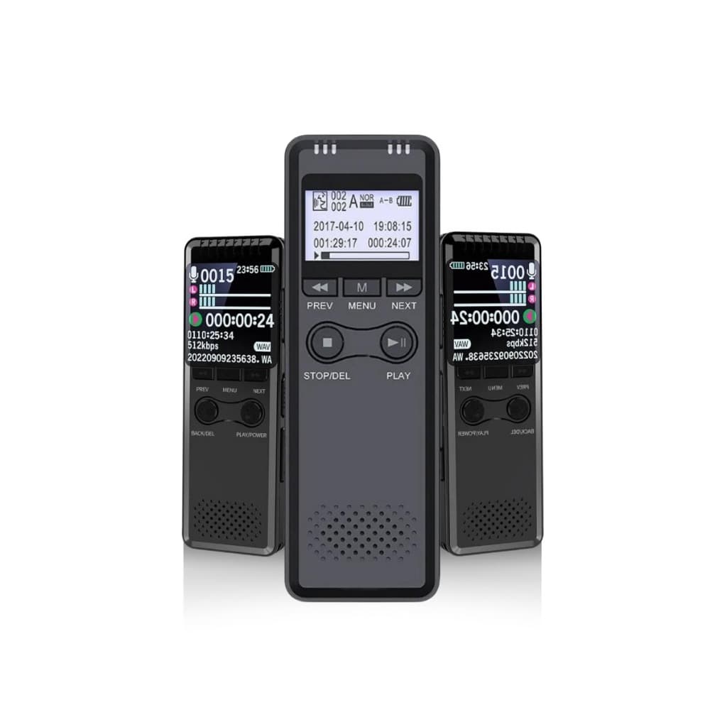 Gravador de Voz V30 Para Aulas Reuniões Palestras Duplo Microfone Embutido