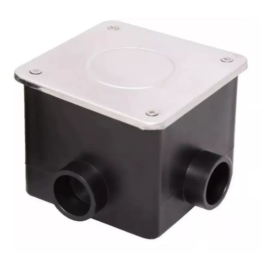 Caixa De Passagem Para Refletor De Piscina Tampa Inox
