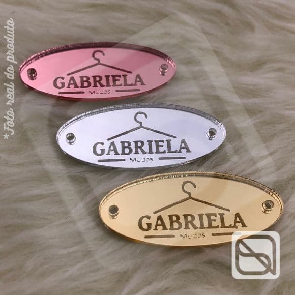 50 Etiqueta Tag Acrílico Personalizado Laser 3,5x1,5