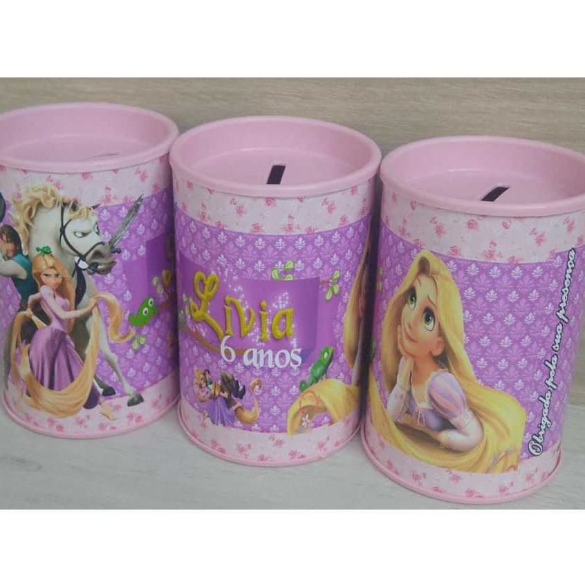 10 cofrinhos personalizado para festa infantil lembrancinha Enrolados
