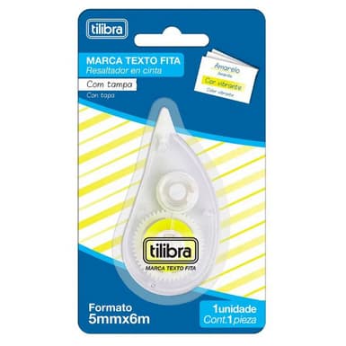Marca-Texto em Fita Amarelo 5mmX6m