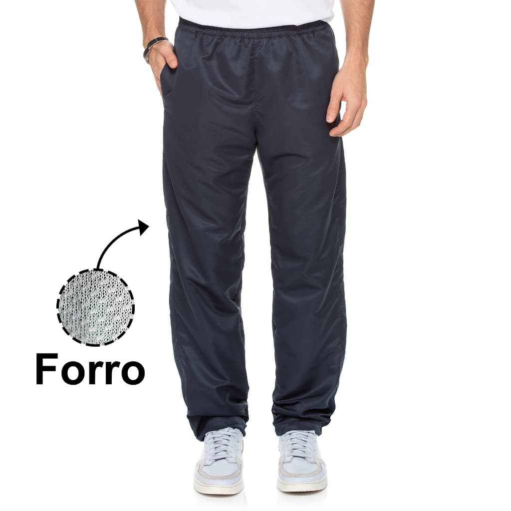 Calça Tactel Forrada Plus Size Uniforme Nylon Reforçado
