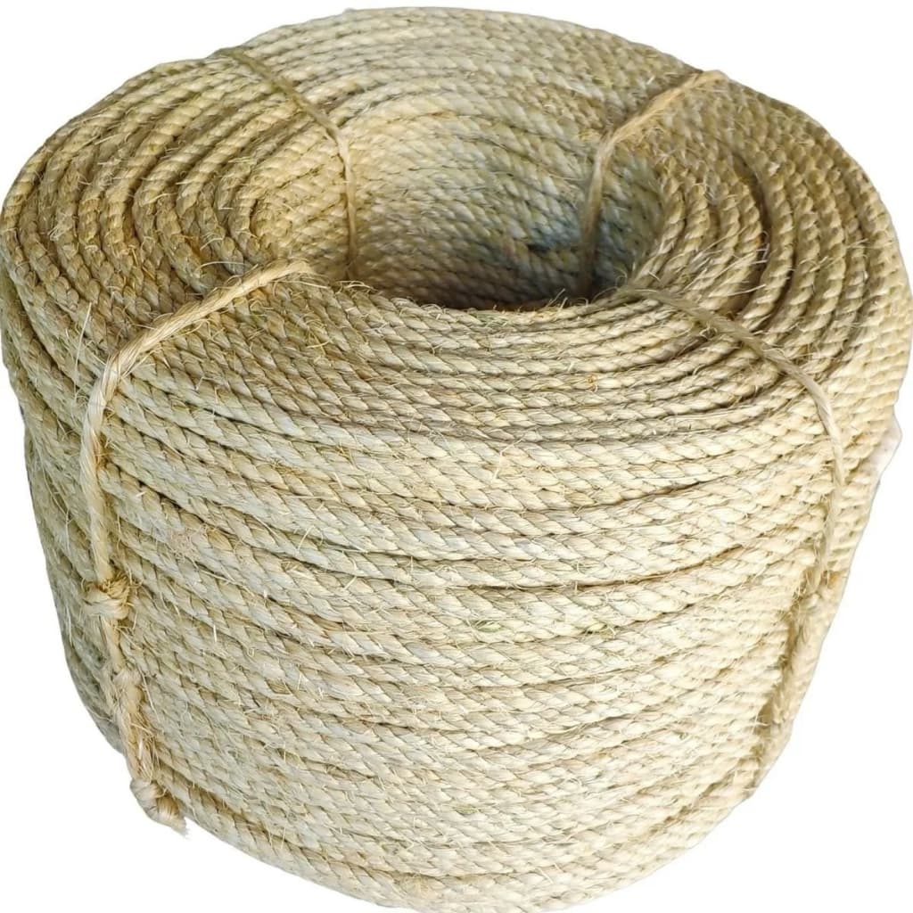 CORDA SISAL LASIS 5MM ARRANHADO DE GATO 5M ARTESANATO ARRANHADORES DECORAÇÃO RUSTICA JUTA