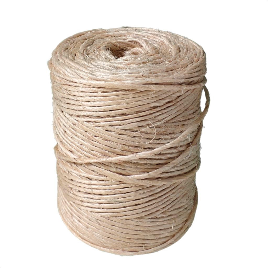 CORDA BARBANTE FIO DE SISAL LASIS 2.9MM COM 50MT ARTESANATO ARRANHADORES DECORAÇÃO RUSTICA JUTA