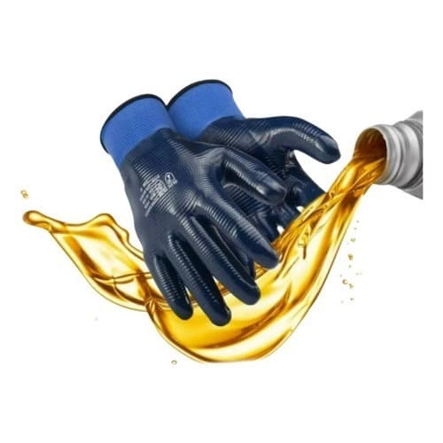 Luva Petroleira Malha com Banho Nitrílico Impermeável Multitato SS1002L - Super Safety