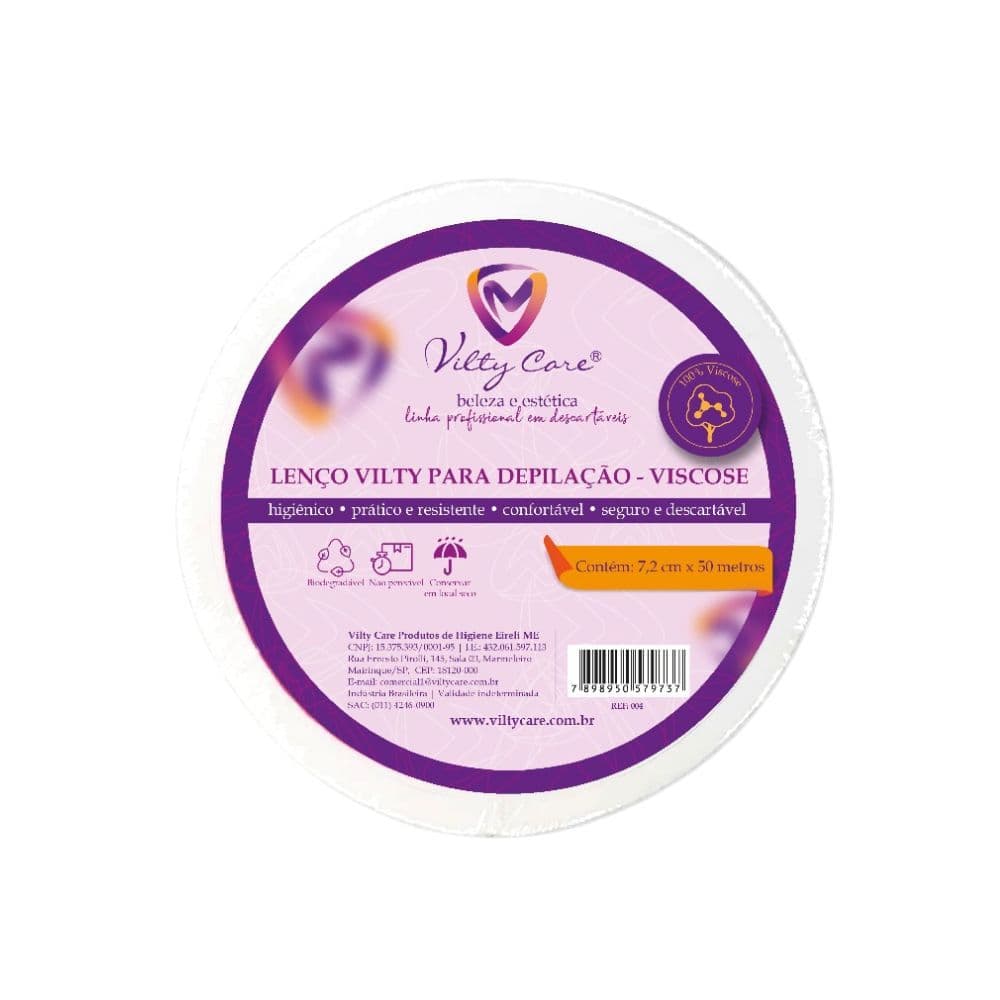 Papel Para Depilacao Vilty Care Rolo 50mt Viscose Gram 60