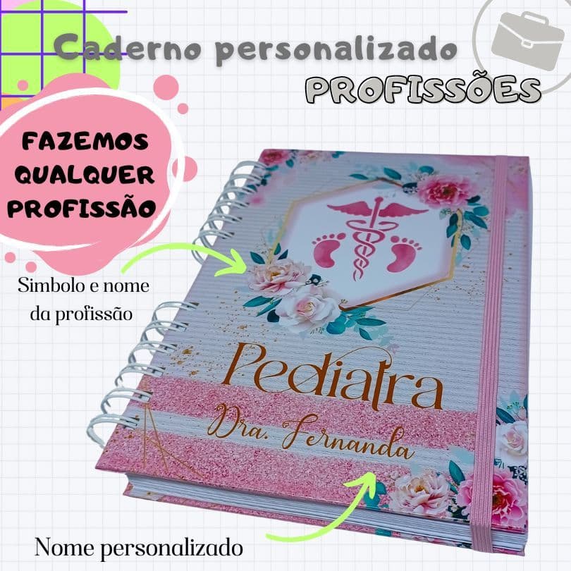 Caderno tam A5 qualquer profissão