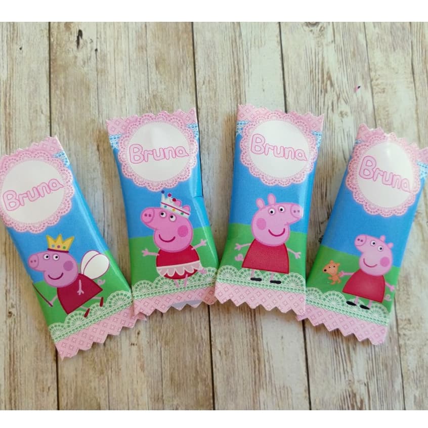 50 balas personalizadas para festa infantil Lembrancinhas  Peppa Pig