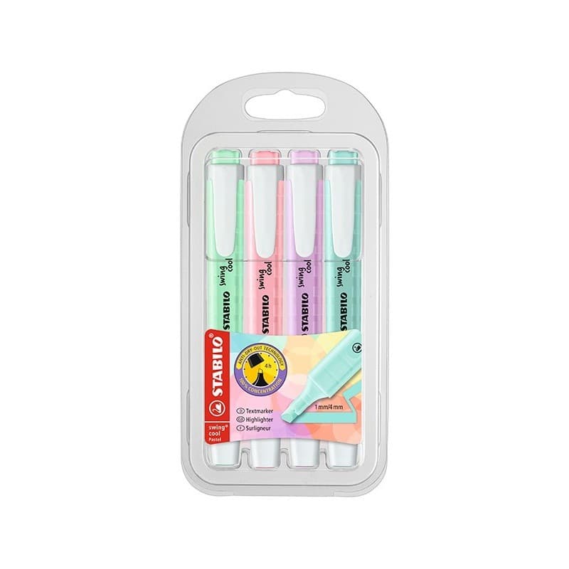 STABILO - 4x Marca-textos Swing Cool 275/4-08