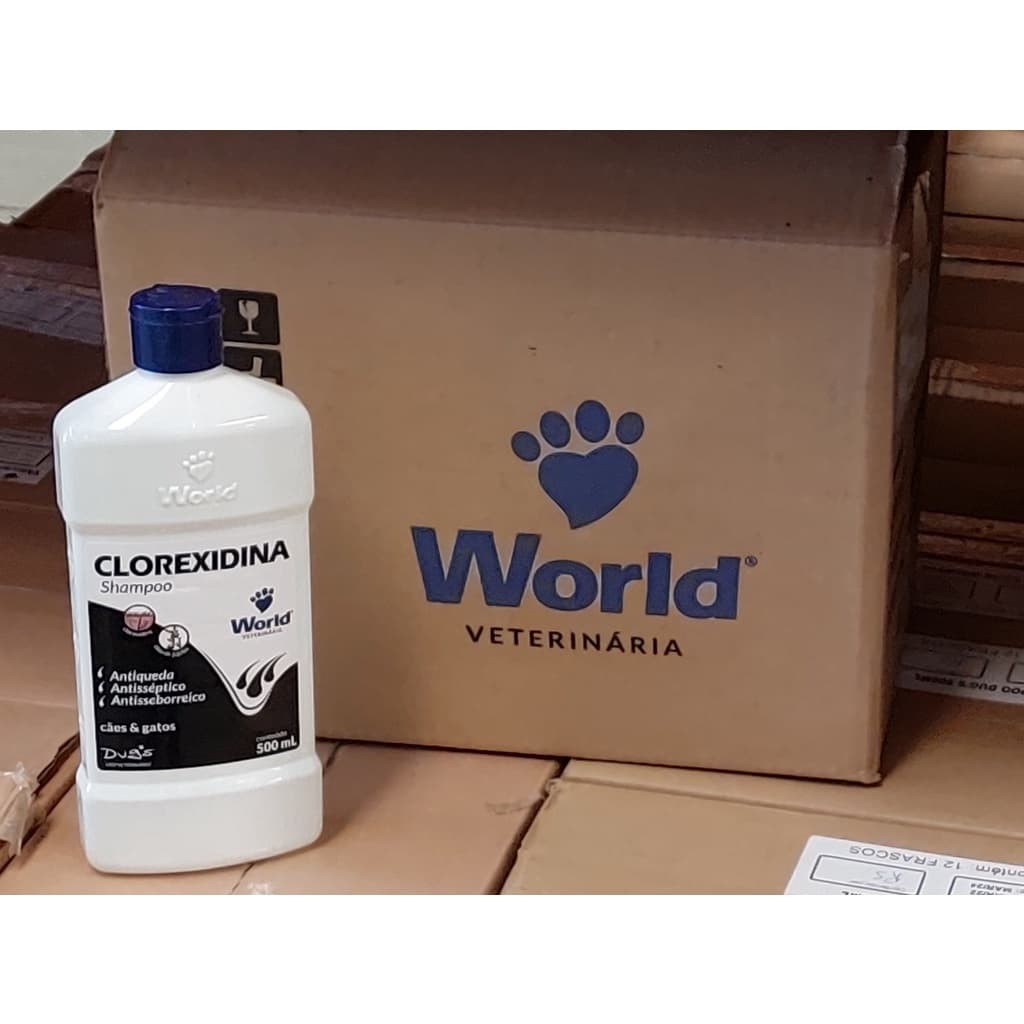 Shampoo Clorexidina Dugs 500Ml Antiqueda, Antisseborreico e Antisseptico World