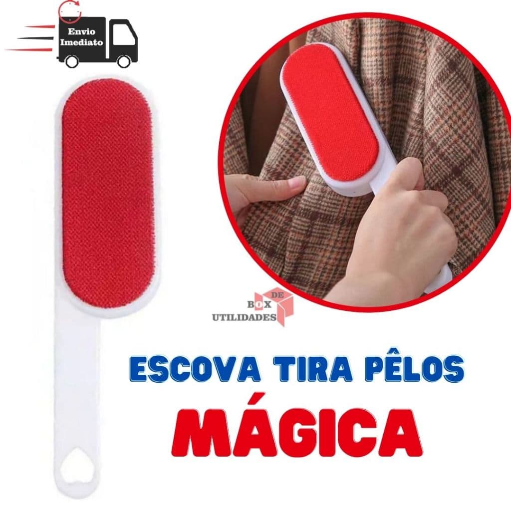 Escova Tira Pelos Removedora Magica De Pelos Cães Gatos Limpeza Para Roupas