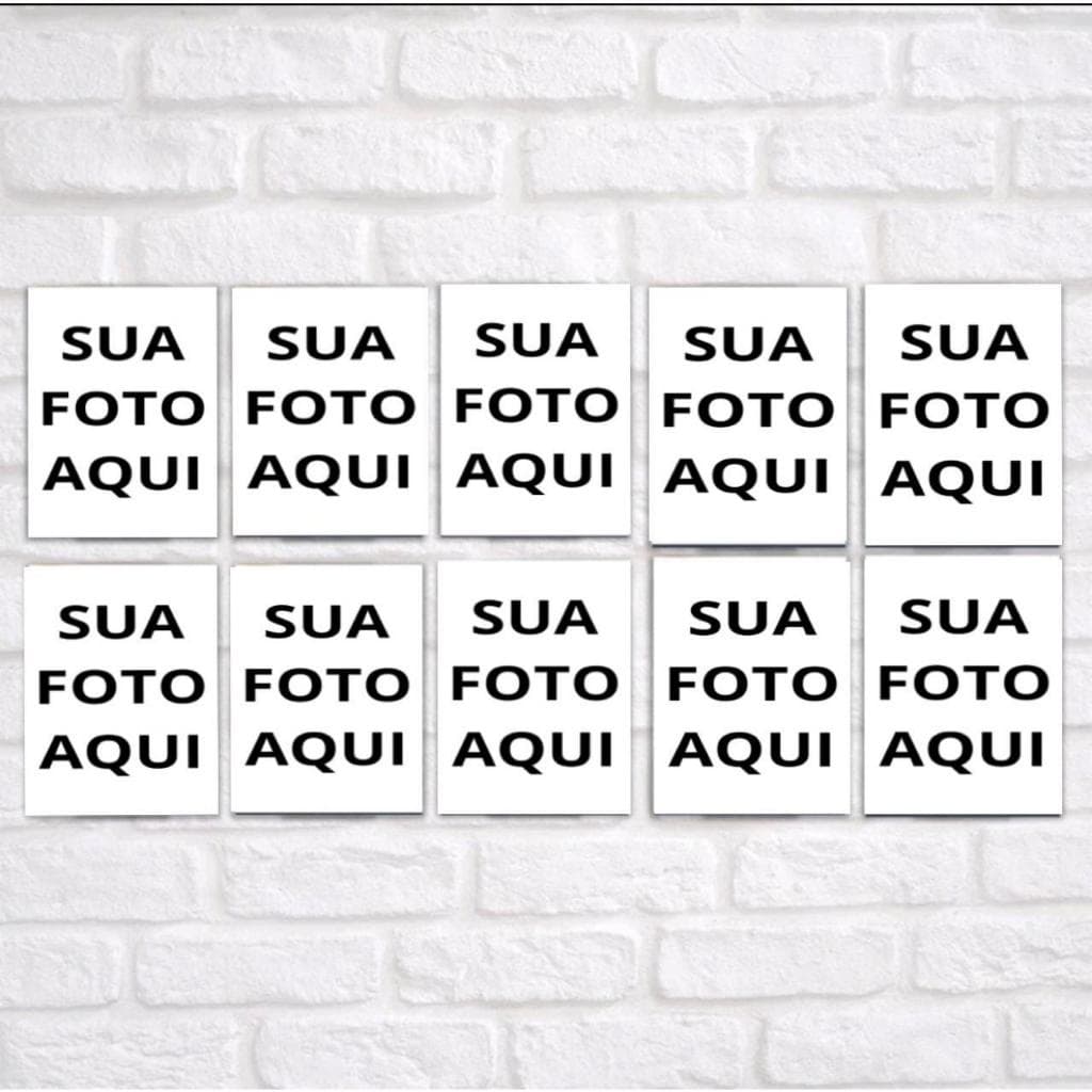 Kit 10 Quadros Quadrinhos sua foto personalizada aqui decoração quarto sala