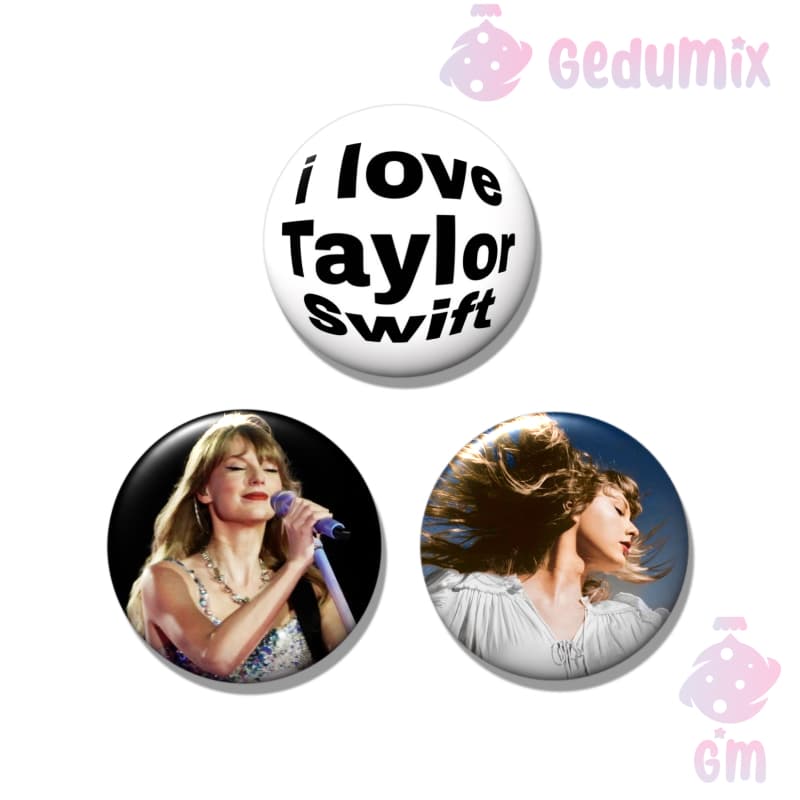 KIT 3 Bottons Broches Taylor Swift