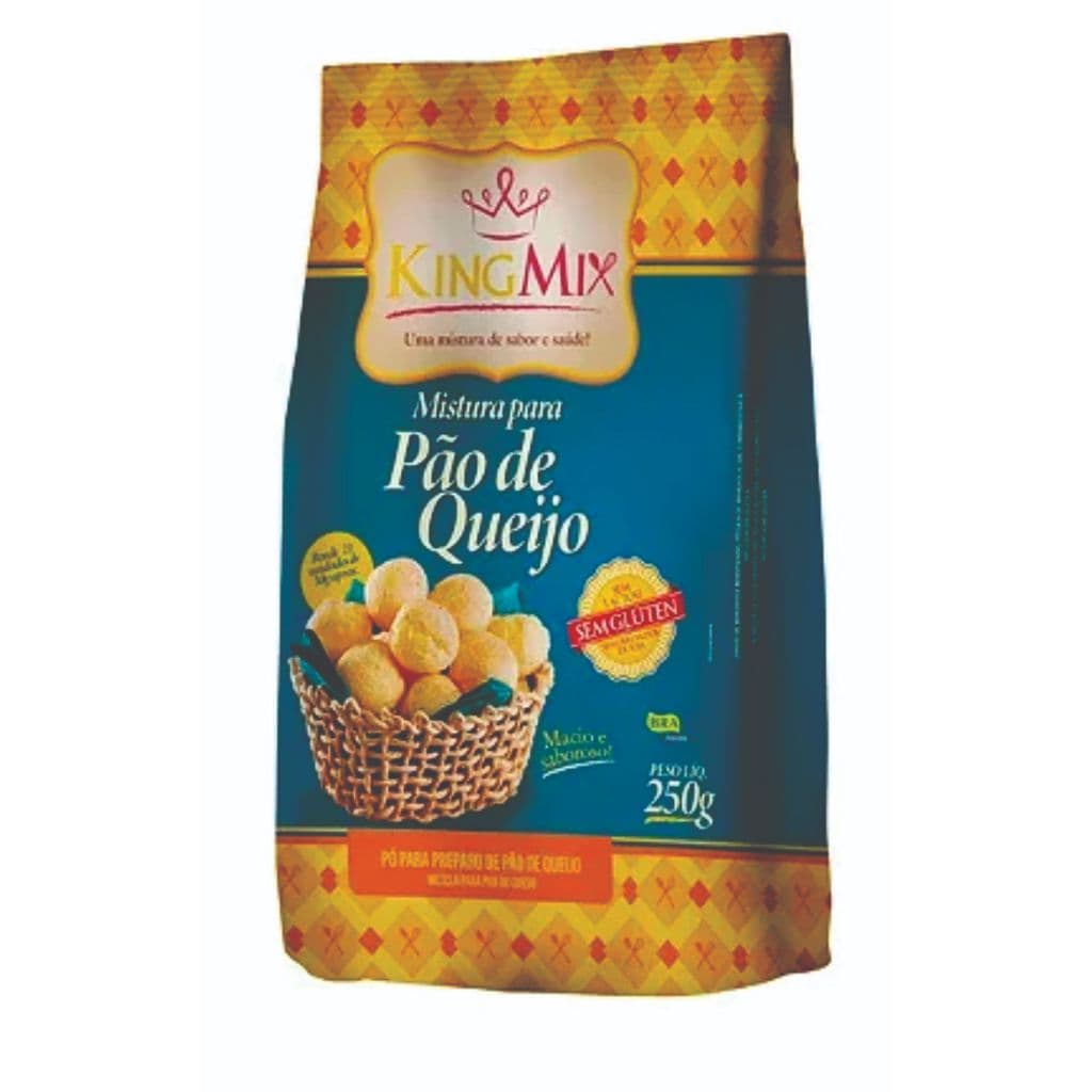 Mistura em Pó para Pão de Queijo Sem Lactose / Sem Glúten 250g King Mix | Rende 21 pães de 30g