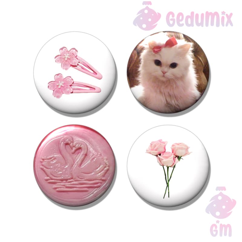 KIT 4 Bottons Broches Coquette Aesthetic