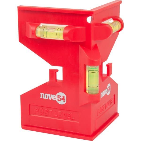 Nível plástico para canto base magnética,  2 bolhas horizontais e 1 bolha vertical