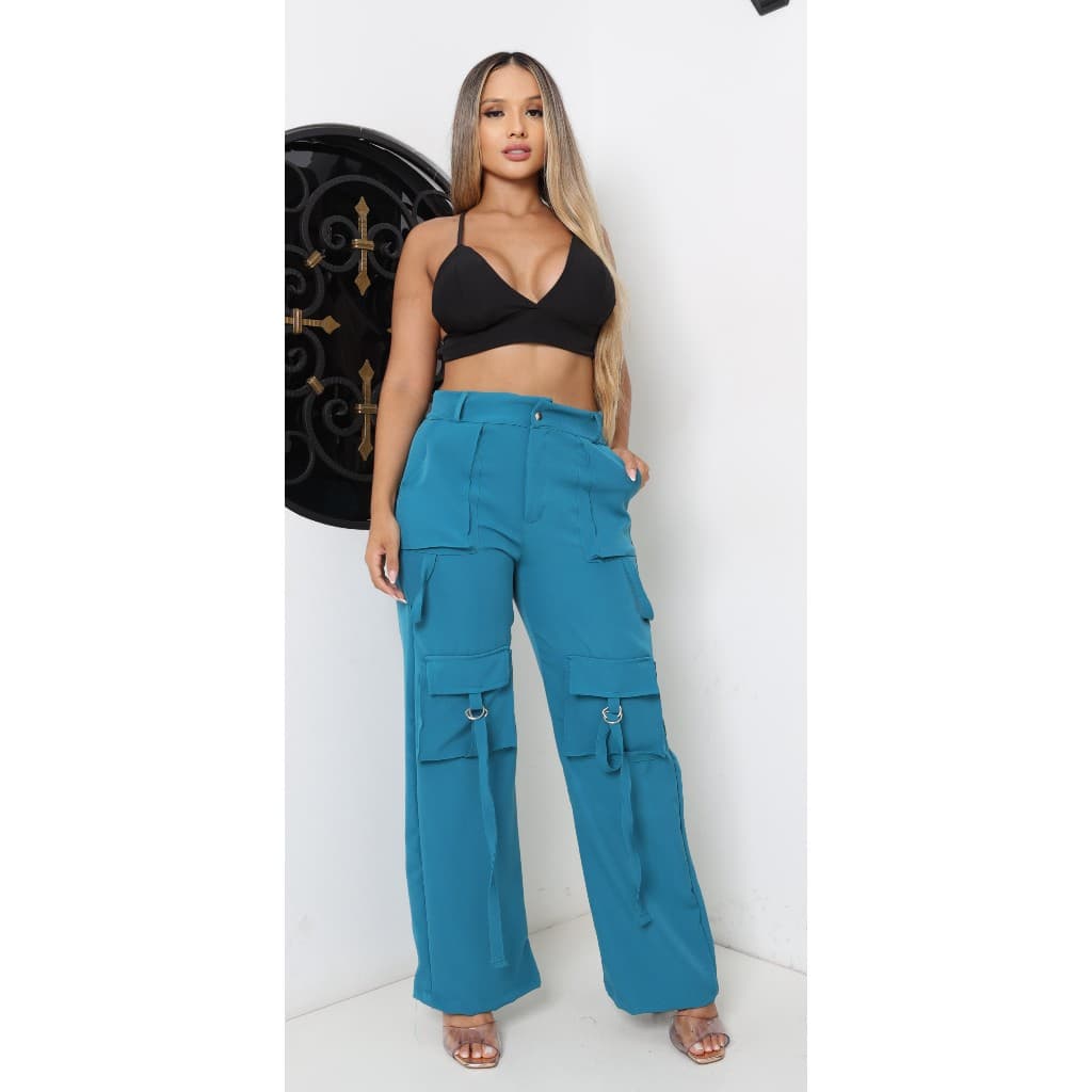 CALÇA CARGO FEMININA CALÇA CARGO ALFAIATARIA