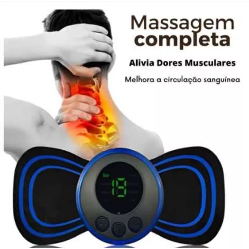 Massageador Relaxante Coluna Portátil Elétrico Recarrega
