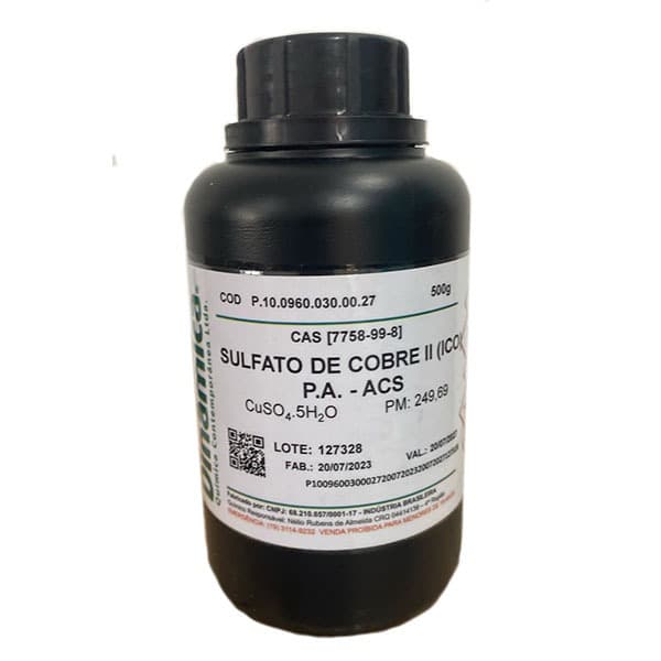 SULFATO DE COBRE II ICO (5H2O) PA ACS 500g