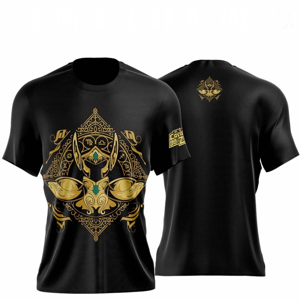 Camiseta  Personalizada 12 Cavaleiros de Ouro Armaduras CDZ Camisa Anime Dri Fit
