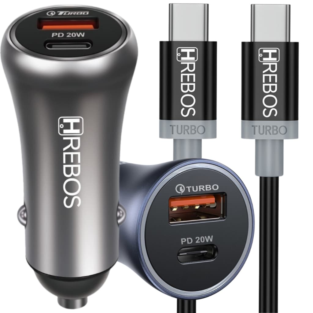 Carregador Celular Smartphone Carro Automotivo Tomada USB Veicular Rápido Turbo 38w Dupla Saída USB C Tipo C Completo Com Cabo Tipo C Compatível Também iPhone 15