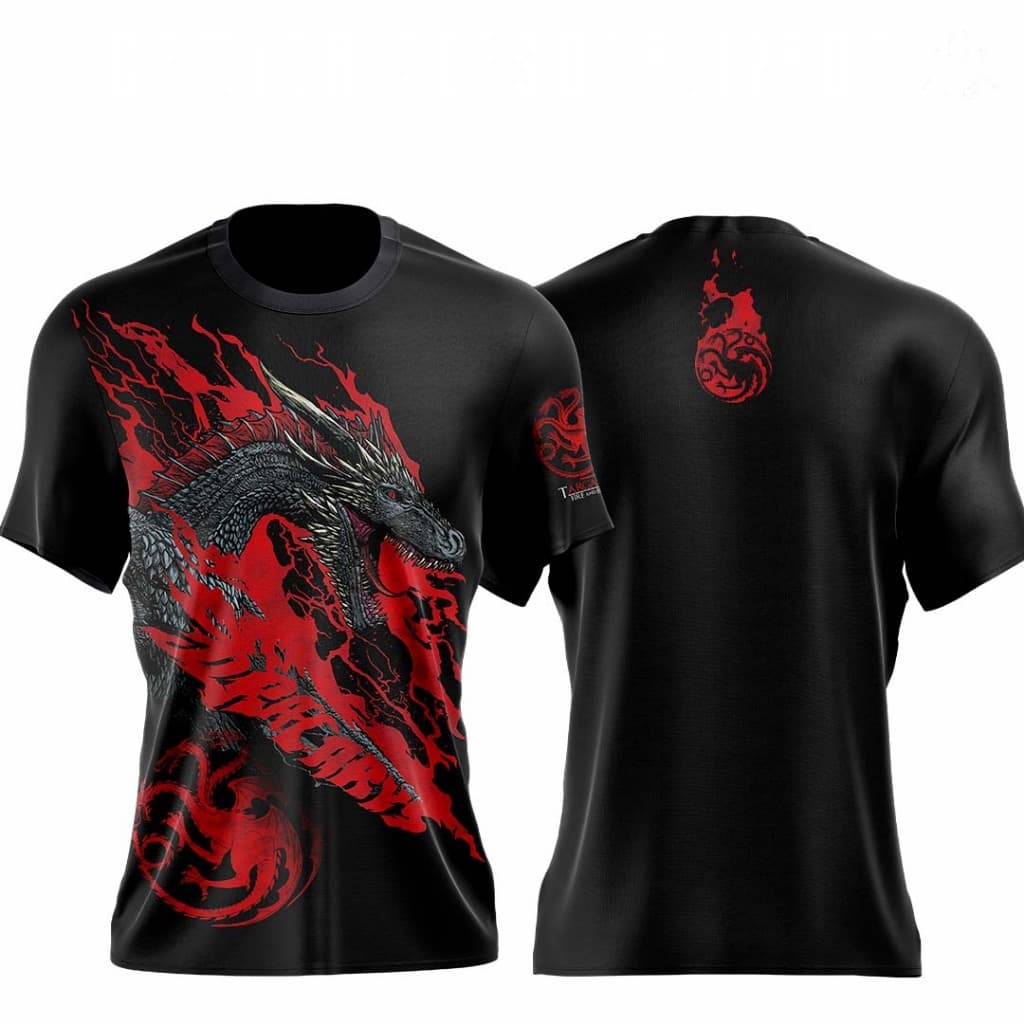 Camiseta Personalizada Casa Targaryen Camisa Dri fit
