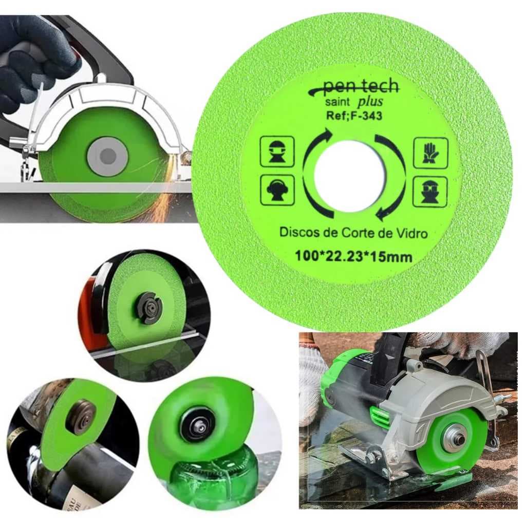 Disco Diamantado De Corte Para Vidro Profissional 100mm Alta Qualidade