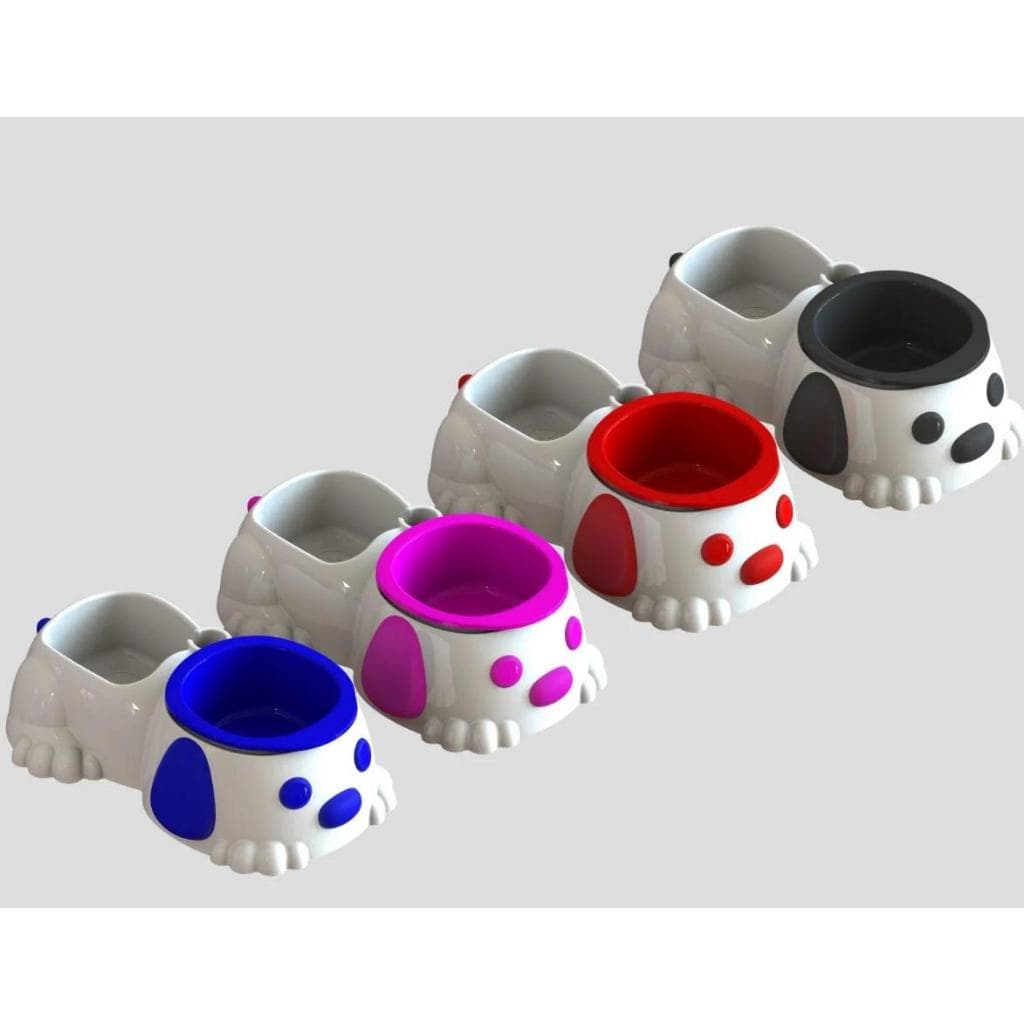 COMEDOURO E BEBEDOURO DUPLO LUXO PATA FORTE  FORMATO CACHORRO