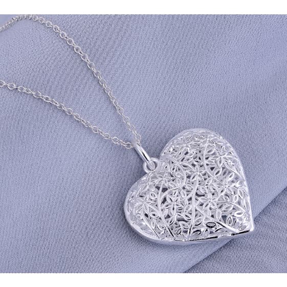 Colar Pingente Coração Prata 925 - Feminino