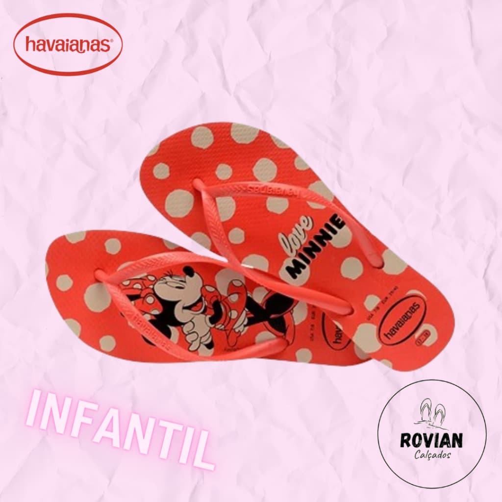 Chinelo Sandália Havaianas Slim Minnie (Original)
