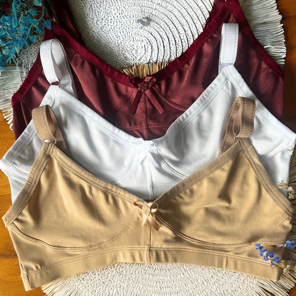 Kit 5 Sutiã Sem Bojo Sustentação Reforçado Feminino Alça Ajustável Básico Microfibra