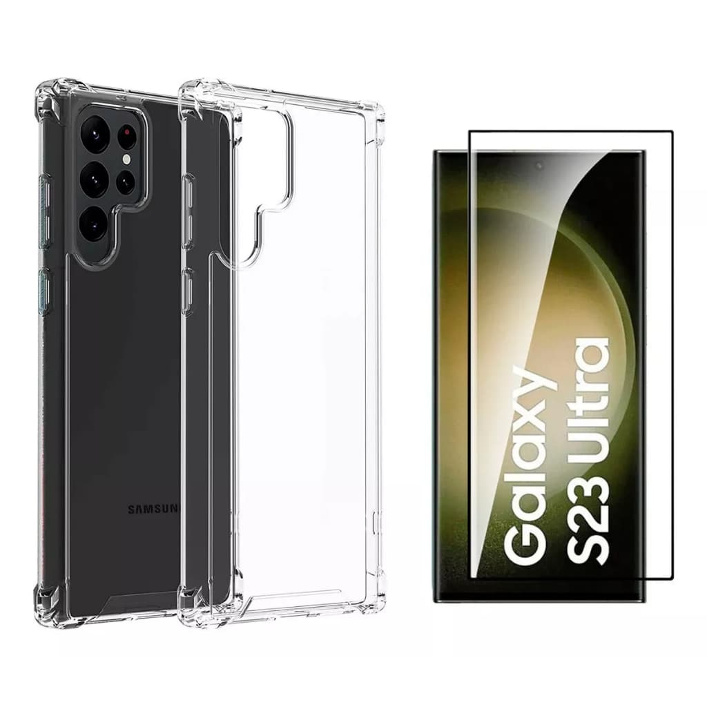 Capa Capinha + Película 3d Para Samsung Galaxy S23 Ultra 6.8