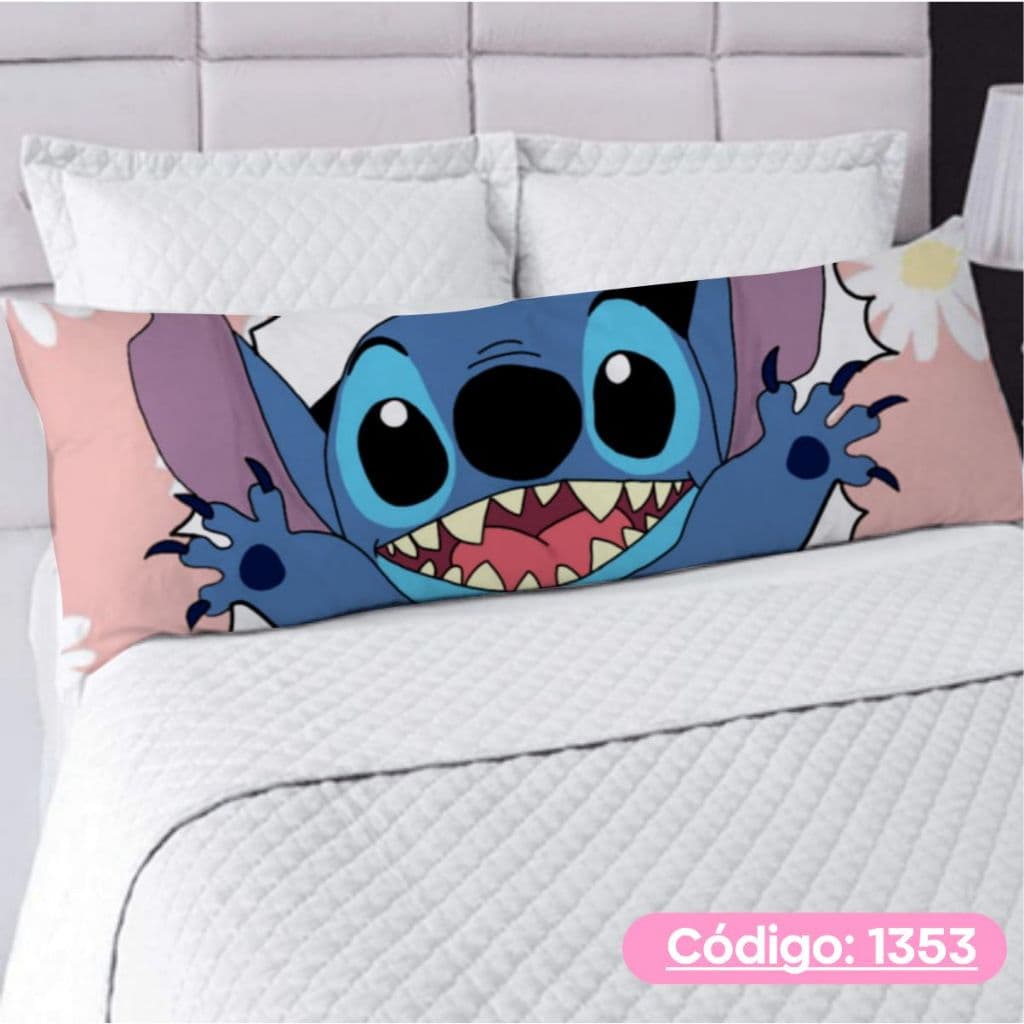 Fronha para Travesseiro Corpo Xuxão 1,25 x 0,45 com Zíper Tecido Estampado