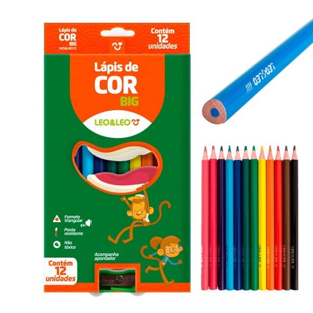 Lapis De Cor Big Jumbo Com 12 CoresLeo & Leo