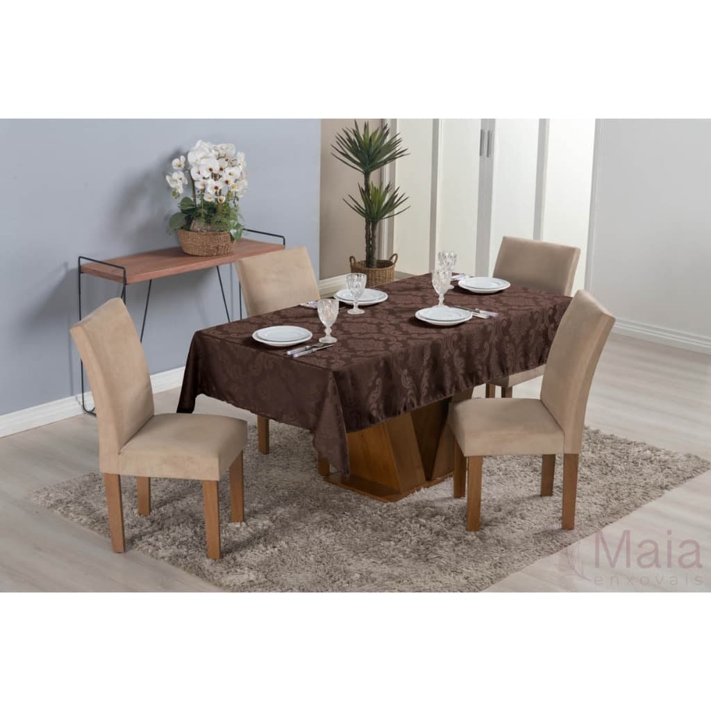 Toalha de Mesa Jacquard 1.4mX1.4m 4 Lugares
