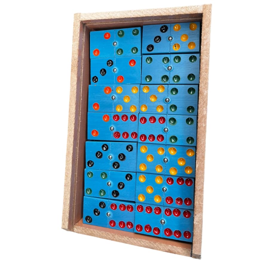 Dominó Profissional AZUL De Cano Pvc com caixa de mdf