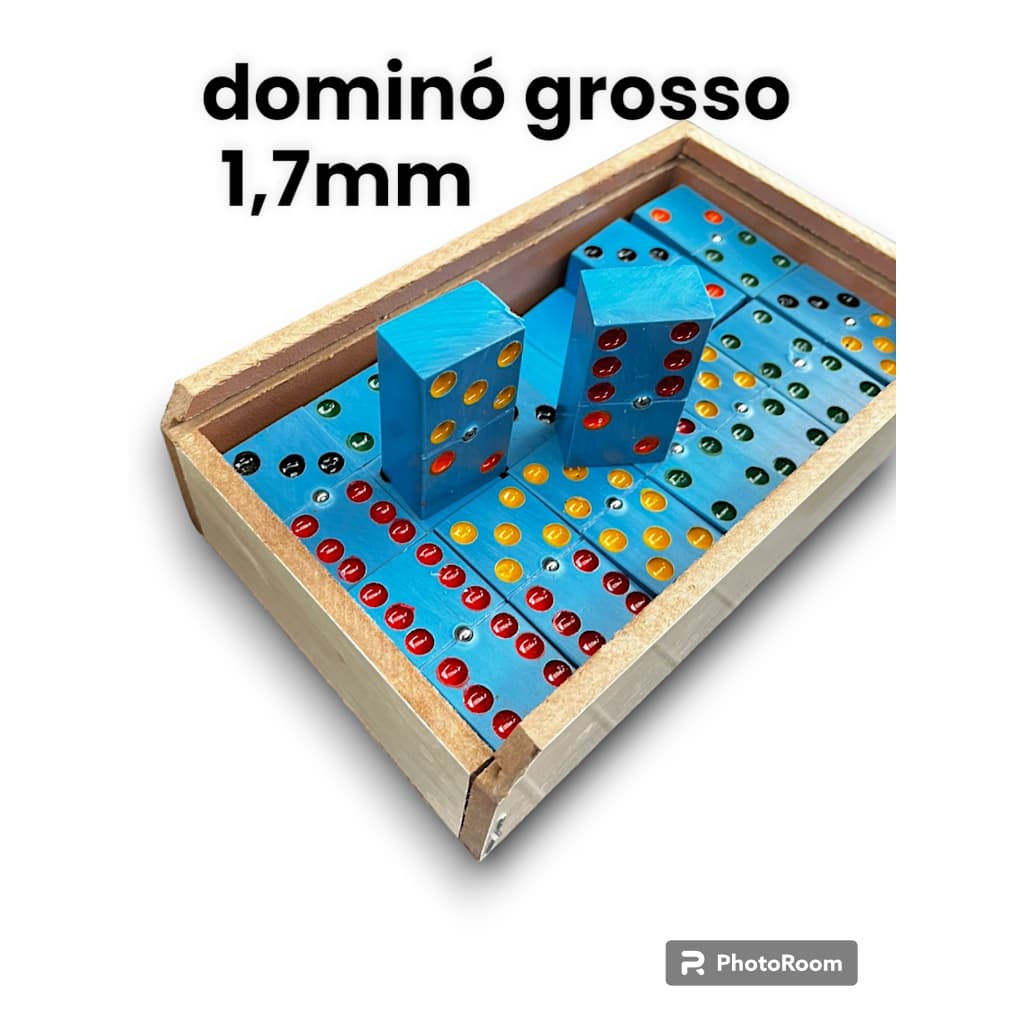 Dominó De Cano Pvc Com Pino Grosso 1,9mm Feito a mão caixa MDF