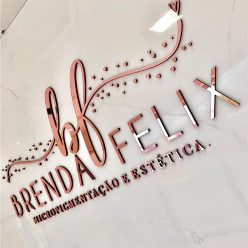 Logo letreiro em acrílico espelhado logomarca de parede