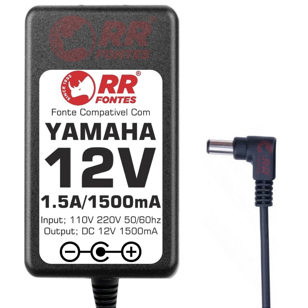 Fonte Carregador 12v Para Yamaha Teclado Digital Psr215