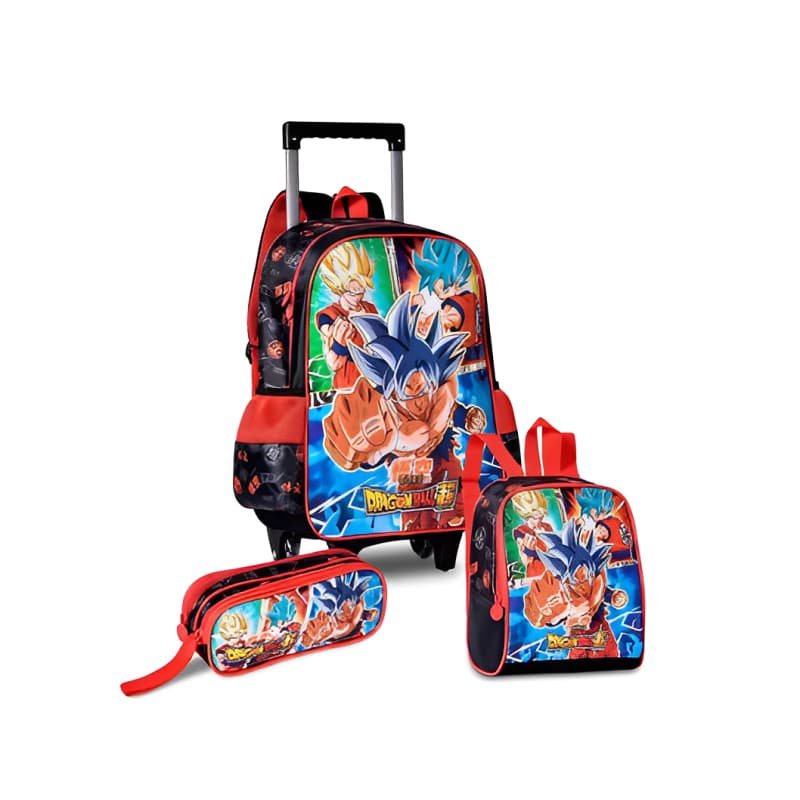 Kit mochila masculina desenho exclusivo Dragon Ball Goku envio imediato