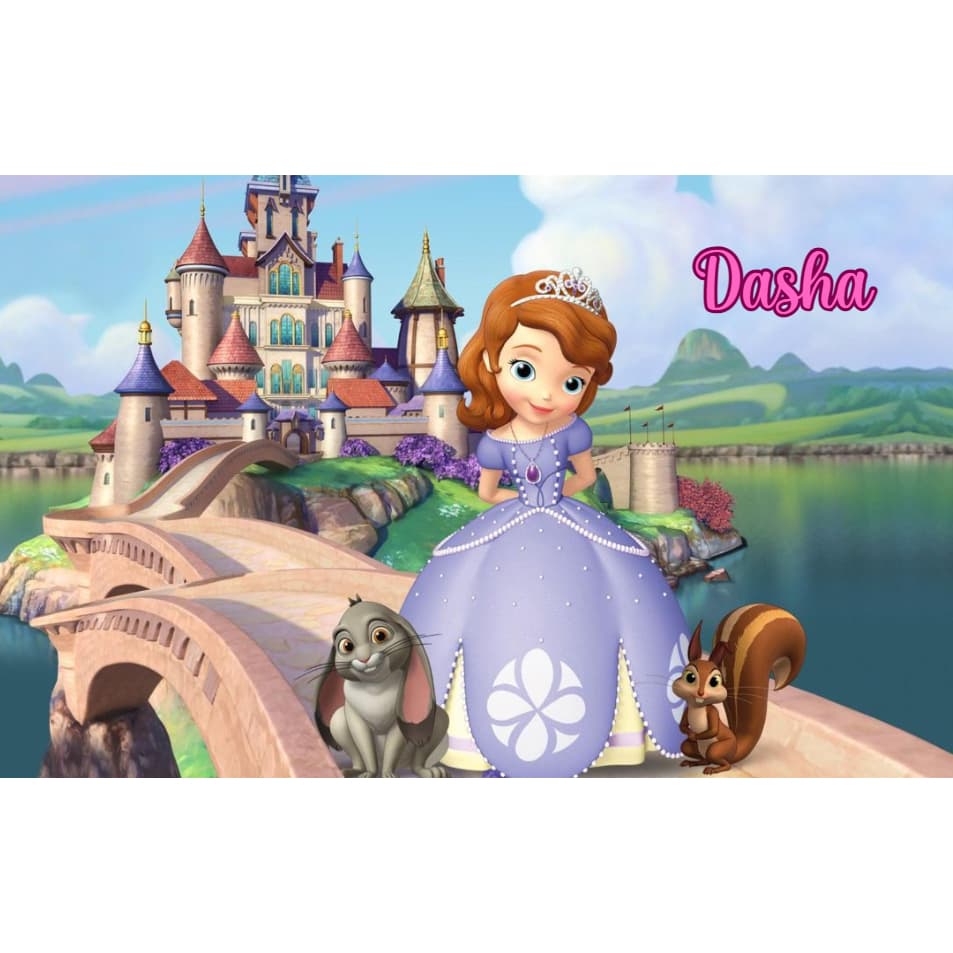 Garrafa Alumínio 600ml Personalizada Com Nome Princesa Sofia