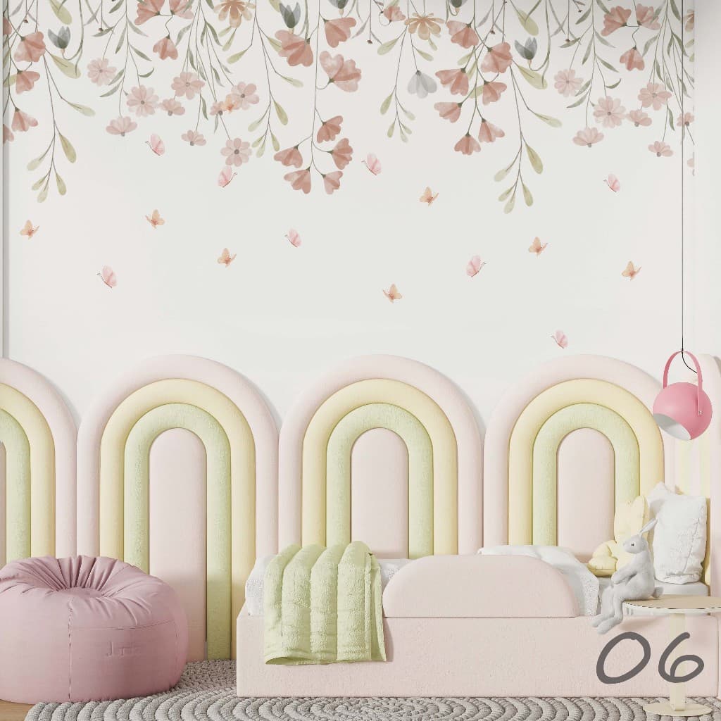 Papel de parede Adesivo jardim suspenso rose Algidecor *SOB MEDIDA* / VALOR DE ACORDO M2 / INFORMAR ALTURA X LARGURA