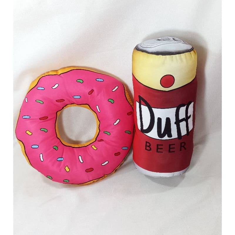Almofada Rosquinha Donuts Simpsons e Latinha Duff