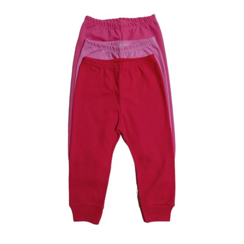 kit 3 Calças Malha Menina Bebê Mijão Culote