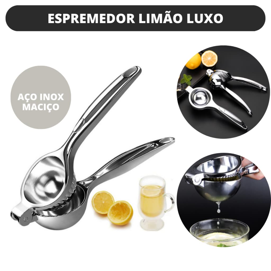 Espremedor de limão Aço Inox Maciço Qualidade Superior Acabamento Perfemeito